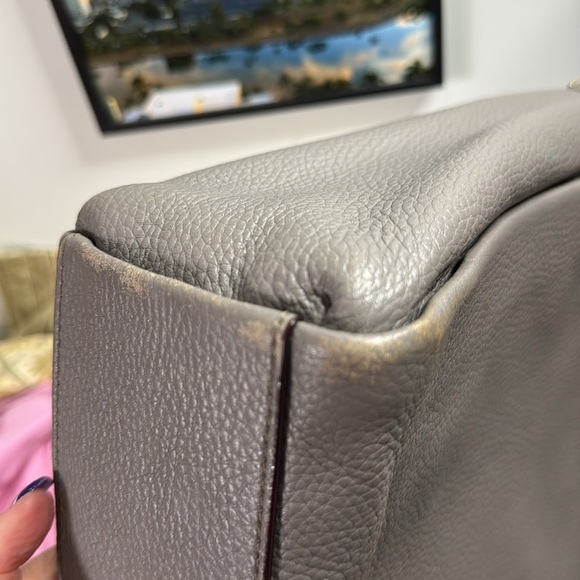 Kate Spade Project Gray Leather Tote Bag - Picture 10 of 13